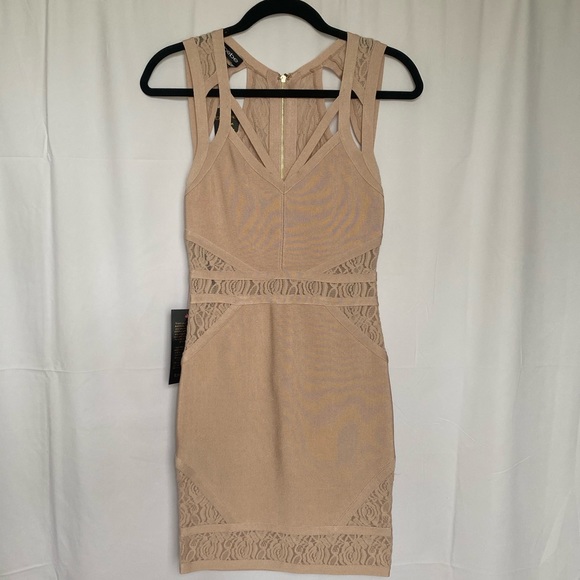 BEBE Alana Lace Bandage Dress - Picture 1 of 6